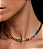 Conjunto riviera de brinco e colar cravejado de zirconia esmeralda banho em ouro 18k - Imagem 4