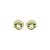 Conjunto riviera  gravata brinco e colar cravejado de zirconia esmeralda banho em ouro 18k - Imagem 4