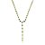 Conjunto riviera  gravata brinco e colar cravejado de zirconia esmeralda banho em ouro 18k - Imagem 3