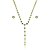 Conjunto riviera  gravata brinco e colar cravejado de zirconia esmeralda banho em ouro 18k - Imagem 1