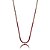 Conjunto riviera de brinco e colar cravejado de zirconia pink banho em ouro 18k - Imagem 3