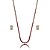 Conjunto riviera de brinco e colar cravejado de zirconia pink banho em ouro 18k - Imagem 1