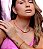Conjunto riviera de brinco e colar cravejado de zirconia pink banho em ouro 18k - Imagem 2