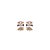 Conjunto riviera de brinco e colar cravejado de zirconia pink banho em ouro 18k - Imagem 4