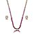 Conjunto riviera de brinco e colar cravejado de zirconia pink banho em ouro 18k - Imagem 2