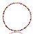 Conjunto riviera de brinco e colar cravejado de zirconia pink banho em ouro 18k - Imagem 2
