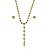 Conjunto riviera gravata de brinco e colar cravejado de zirconia citrino banho em ouro 18k - Imagem 1