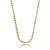 Conjunto riviera de brinco e colar cravejado de zirconia cristal banho em ouro 18k - Imagem 3