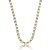 Conjunto riviera de brinco e colar cravejado de zirconia cristal banho em ouro 18k - Imagem 3