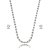 Conjunto riviera de brinco e colar cravejado de zirconia cristal banho em rodio branco - Imagem 1