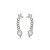 Brinco ear cuff cravejado de zirconia cristal banho em rodio branco - Imagem 1