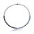 Conjunto riviera de brinco e colar cravejado de zirconia safira banho em rodio branco - Imagem 3