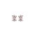 Conjunto riviera de brinco e colar cravejado de zirconia pink banho em rodio branco - Imagem 5