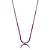 Conjunto riviera de brinco e colar cravejado de zirconia pink banho em rodio branco - Imagem 4