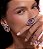 Conjunto de brinco e anel cravejado de zirconia pink banho em rodio branco - Imagem 3