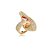 Conjunto de brinco e anel cravejado com zirconia morganita banho em ouro 18k - Imagem 4