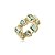 Conjunto de brinco e anel cravejado com zirconia turmalina banho em ouro 18k - Imagem 5