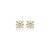 Conjunto de brinco e anel cravejado de zirconia rainbow banho em ouro 18k - Imagem 4