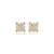 Conjunto de brinco e anel cravejado de zirconia banho em ouro 18k - Imagem 4