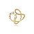 Anel dourado cravejado de zirconia cristal banho em ouro 18k - Imagem 1