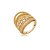 Anel dourado cravejado de zirconia cristal banho em ouro 18k - Imagem 1