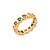 Anel de coração cravejado de zirconia rainbow banho em ouro 18k - Imagem 1