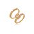 Dupla de aneis cravejado de zirconia cristal banho em ouro 18k - Imagem 1