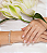 Conjunto de anel e bracelete cravejado de zirconia cristal banho em ouro 18k - Imagem 2
