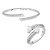 Conjunto de anel e bracelete cravejado de zirconia cristal banho em rodio branco - Imagem 1