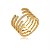 Anel dourado cravejado de zirconia cristal banho em ouro 18k - Imagem 1