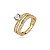 Dupla de aneis cravejado de zirconia cristal banho em ouro 18k - Imagem 1