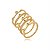 Conjunto de aneis cravejado de zirconia cristal banho em ouro 18k - Imagem 1