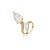 Anel dourado cravejado de zirconia cristal banho em ouro 18k - Imagem 1