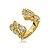 Conjunto de brinco e anel cravejado de zirconia cristal banho em ouro 18k - Imagem 3