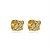 Conjunto de brinco e anel cravejado de zirconia cristal banho em ouro 18k - Imagem 2