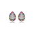 Brinco cravejado de zirconia rainbow banho em rodio branco - Imagem 1