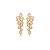 Brinco dourado cravejado de zirconia cristal banho em ouro 18k - Imagem 1