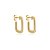 Brinco de argola liso banho em ouro 18k - Imagem 1