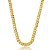 Colar de corrente liso banho em ouro 18k - Imagem 1