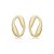 Brinco dourado liso banho em ouro 18K - Imagem 1
