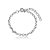 Pulseira lisa banho em rodio branco - Imagem 1