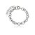 Pulseira lisa banho em rodio branco - Imagem 1