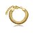 Pulseira dourada lisa banho em ouro 18k - Imagem 1