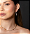 Brinco de argola cravejado de zirconia cristal banho em ouro 18k - Imagem 2