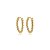 Brinco de argola cravejado de zirconia cristal banho em ouro 18k - Imagem 1