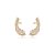 Brinco ear cuff cravejado de zirconia cristal banho em ouro 18k - Imagem 1