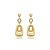 Brinco cravejado de zirconia cristal banho em ouro 18k - Imagem 1