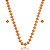 Conjunto flor de brinco e colar cravejado de zircônia coral banho em ouro 18k - Imagem 3