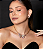 Conjunto de brinco e colar cravejado de zirconia rainbow banho em ouro 18k - Imagem 2