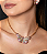 Conjunto de brinco e colar cravejado de zirconia rainbow banho em ouro 18k - Imagem 3
